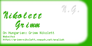 nikolett grimm business card